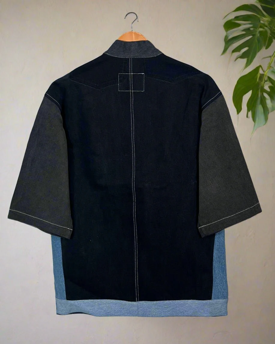 Upcycled Denim Kimono Jacket | 195 - Image 2
