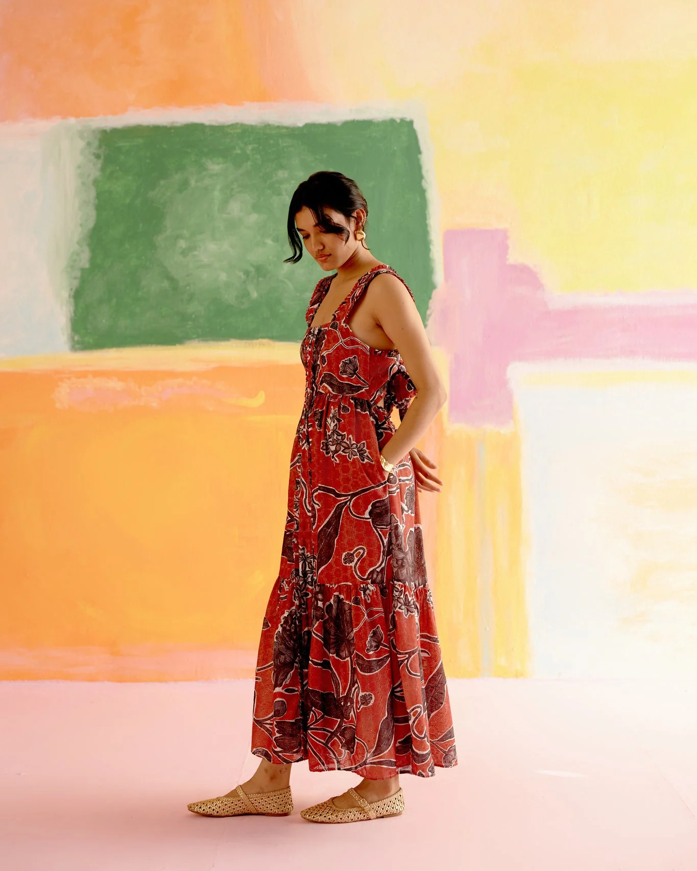 Valentine Maxi Dress Red Jardin - Image 3