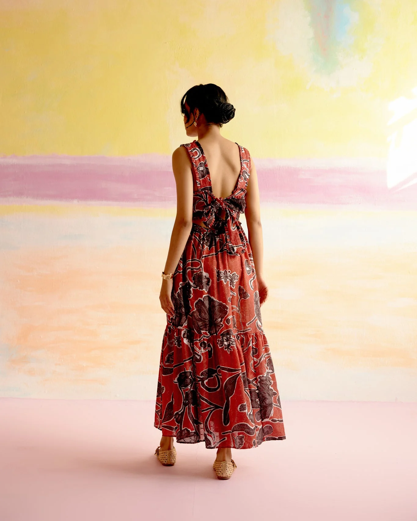 Valentine Maxi Dress Red Jardin - Image 4