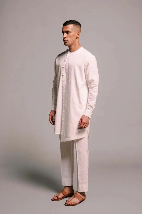 Vanilla Co-Linen Men's Side Open Kurta Set - Image 7