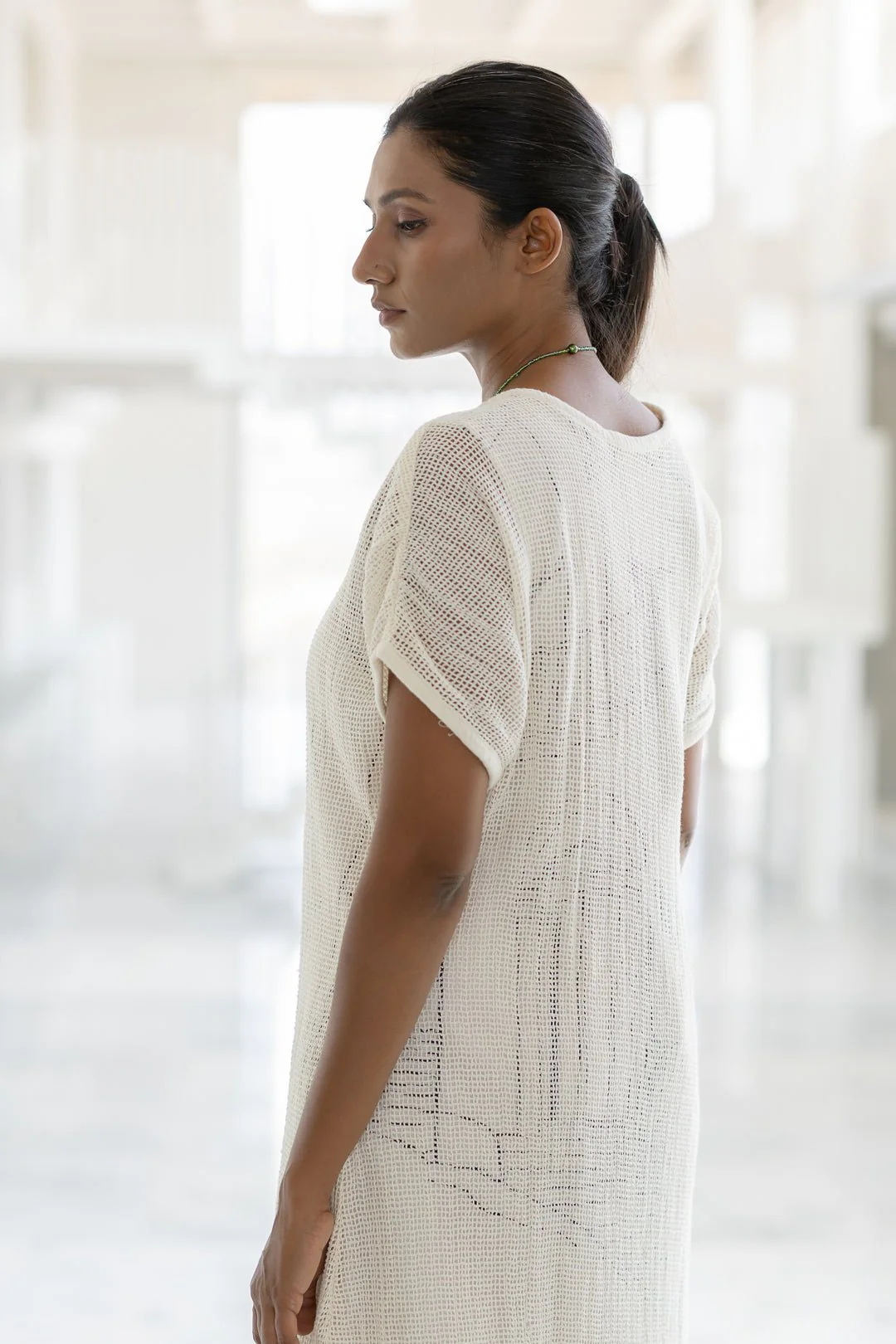 Vanilla Mesh Dress with Vistas Slip - Image 7