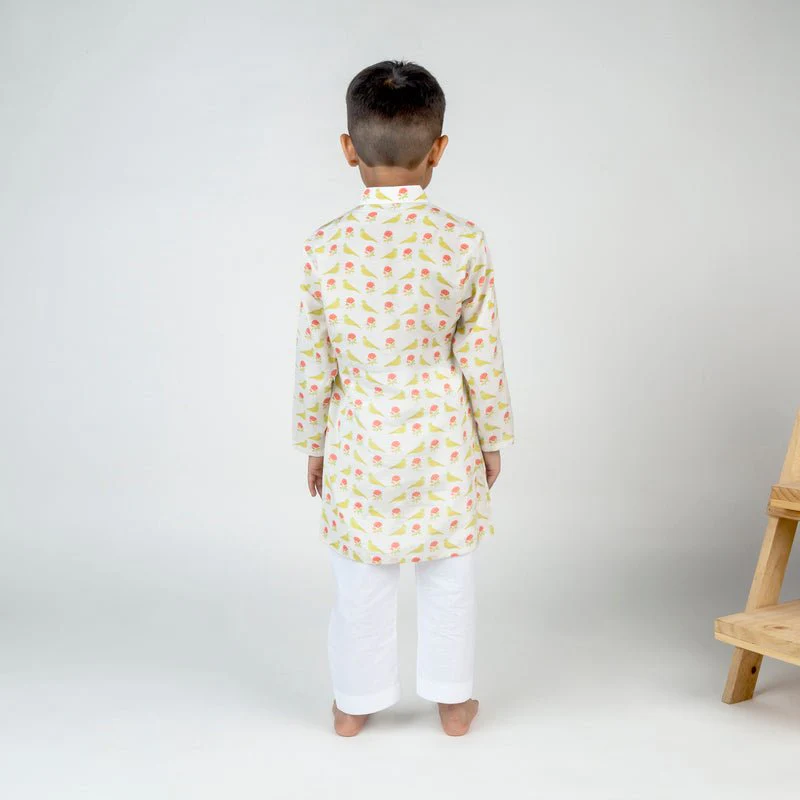 White Bird Printed Kurta Set - Image 3