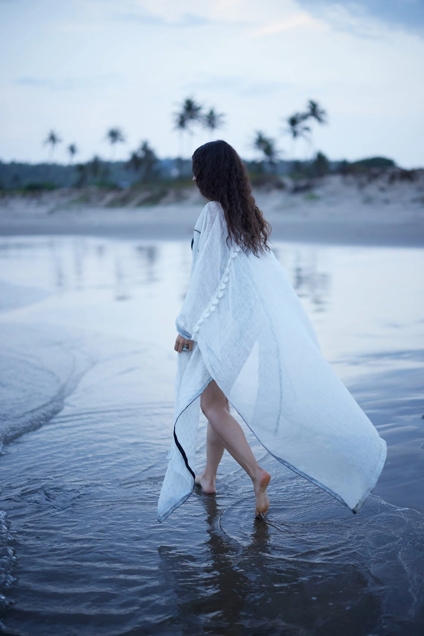 White Linen Kaftan - Image 6