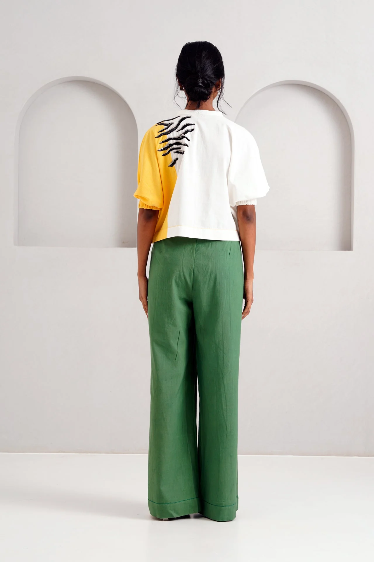 White Terra - Tiger Top + Pleated Long Pants - Image 6