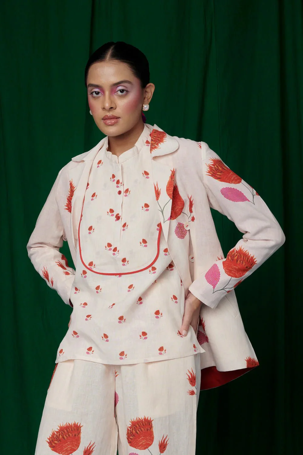 Wildflower Linen Yoke Shirt - Image 2