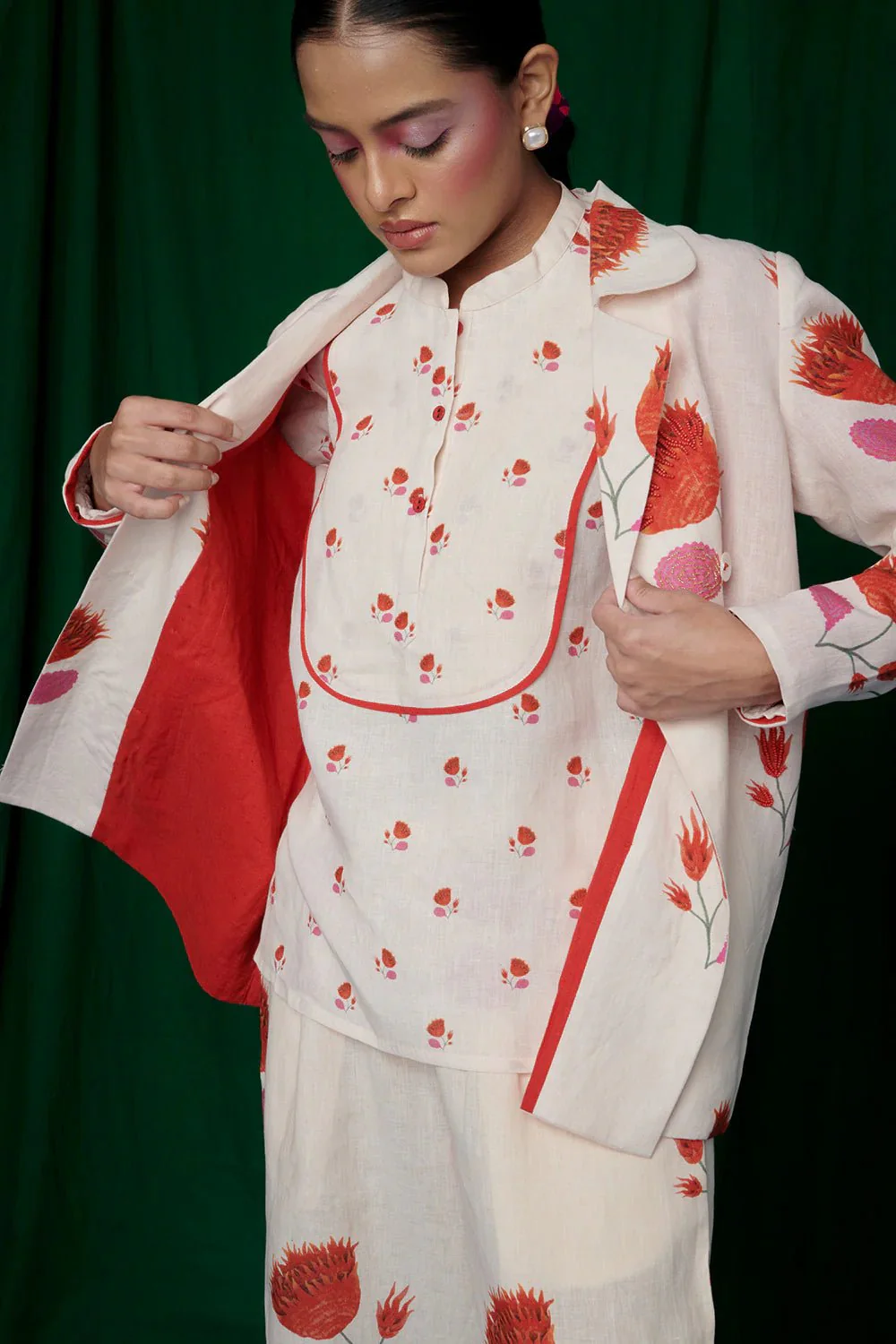 Wildflower Linen Yoke Shirt - Image 3