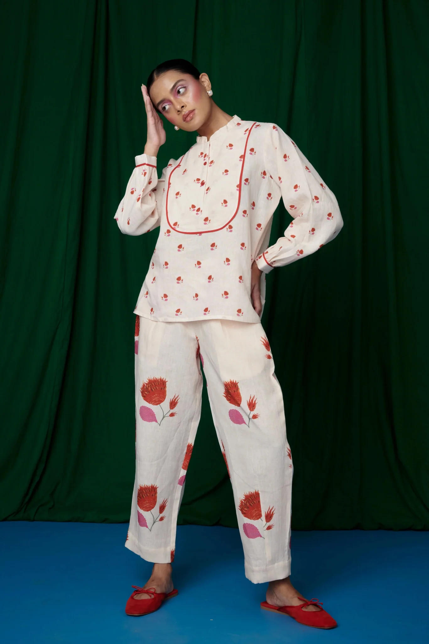 Wildflower Linen Yoke Shirt - Image 5