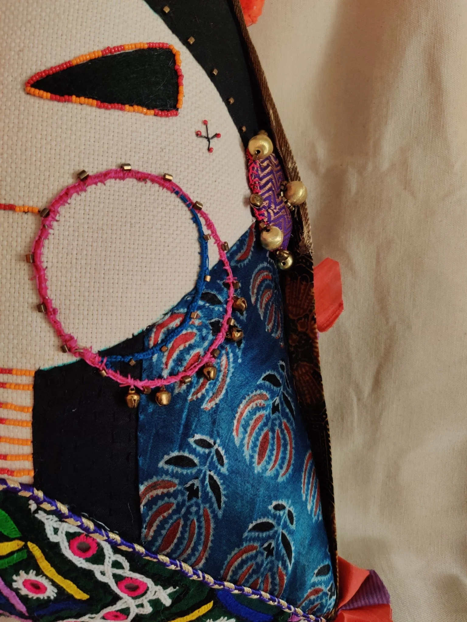 Woman of Kutch Cushion - Image 3