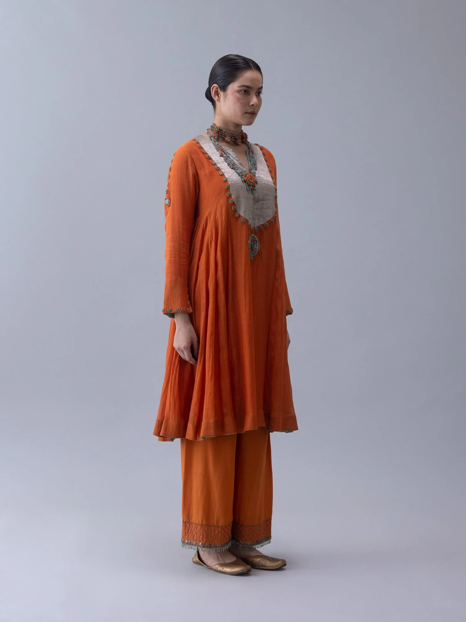 Yudron Orange Kurta - Image 4